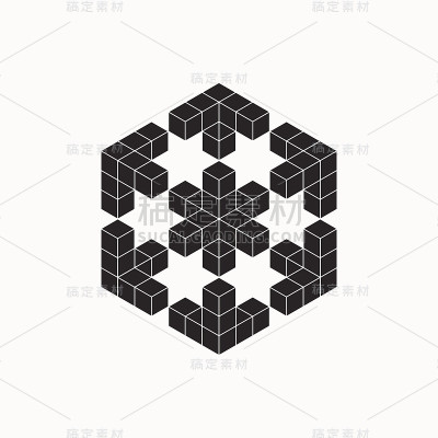 视错觉，立方体，几何元素