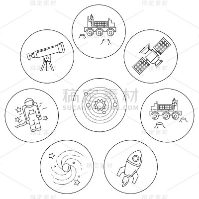 向量组的空间和天文学图标