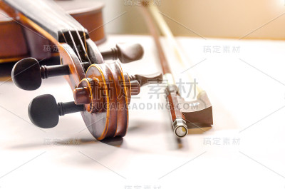 白色背景上的小提琴