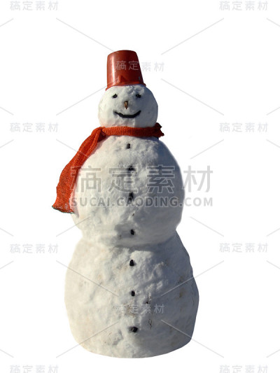 雪人孤立在白色背景上