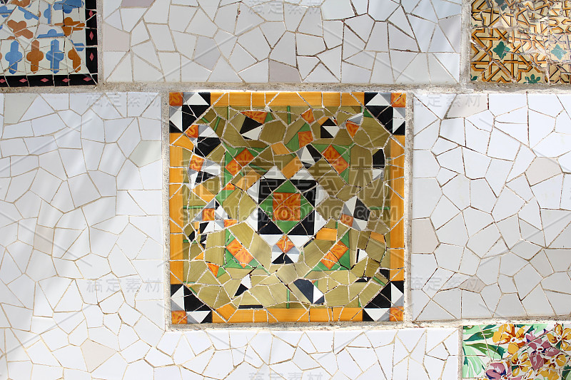 Parc Guell Tile，西班牙巴塞罗那