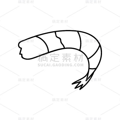 可爱的手绘虾仁涂鸦
