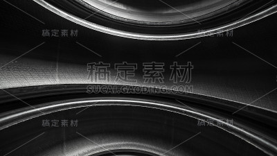 抽象的黑色曲线背景，内部的汽车轮胎