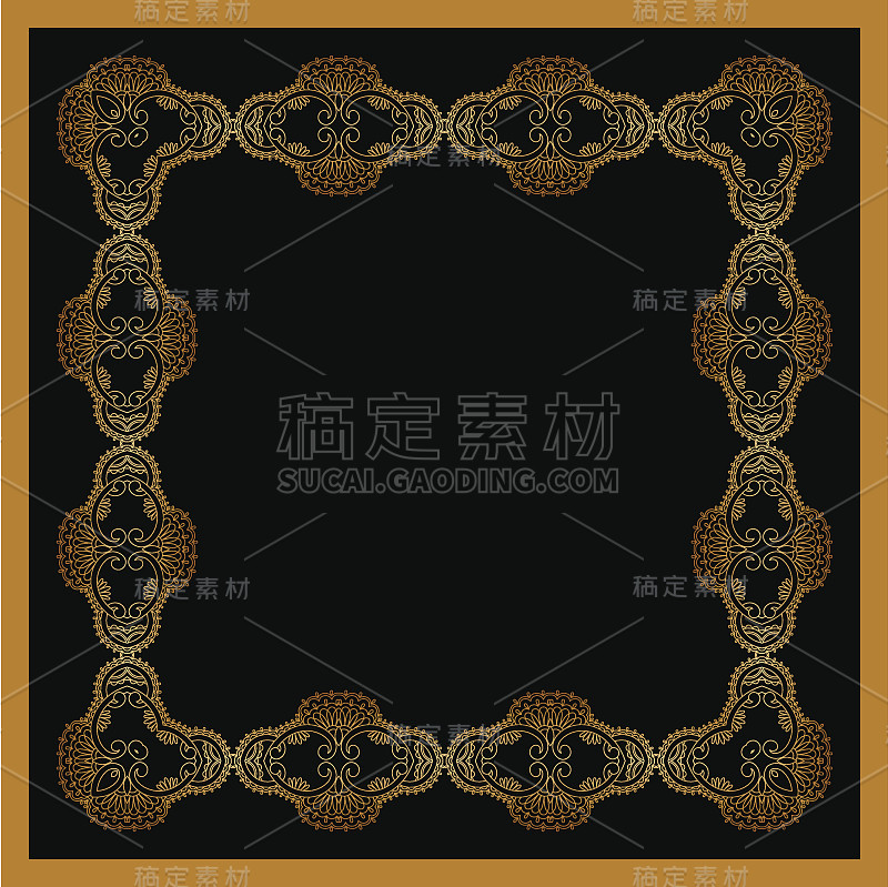 向量黄金饰品。