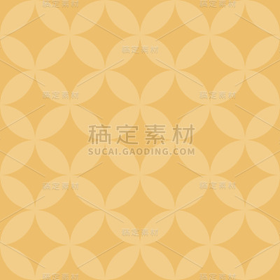 复古圆形图案-平面橙色主题