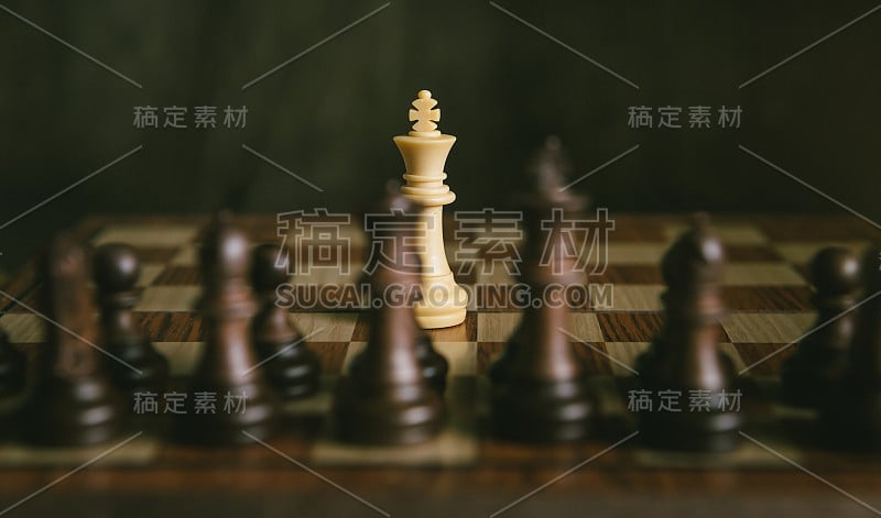 象棋游戏中只有一个白棋国王与黑棋对弈