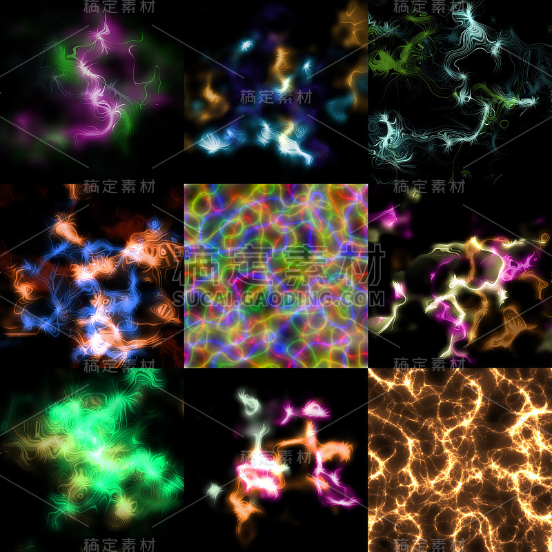 一组等离子恒星产生的纹理