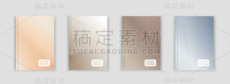 金属色抽象图案背景与线条梯度纹理最小动态覆盖模板设计。