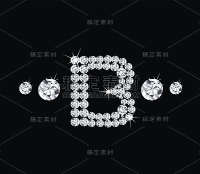 菱形矢量，字母'B'