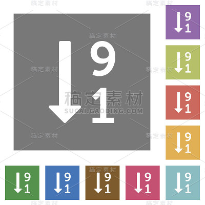 降序编号列表方形平面图标