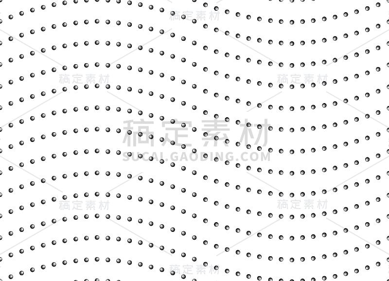 由波浪形发光小球组成的无缝图案。
