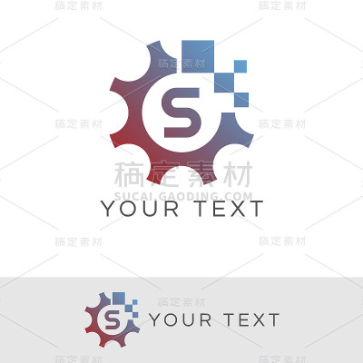 技术初始字母S图标设计