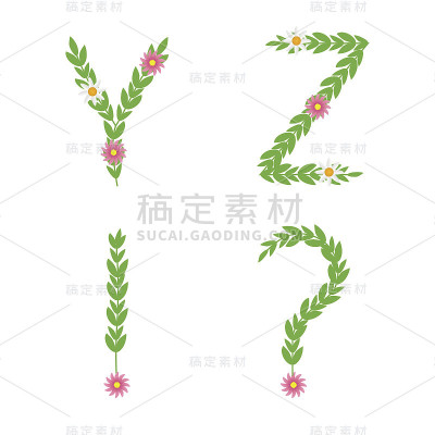 绿色的字母组