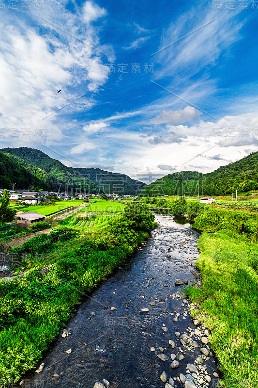 亚洲日本的乡村景色