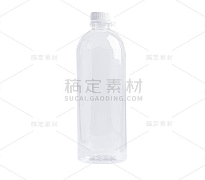 塑料水瓶孤立在白色背景与剪切路径。