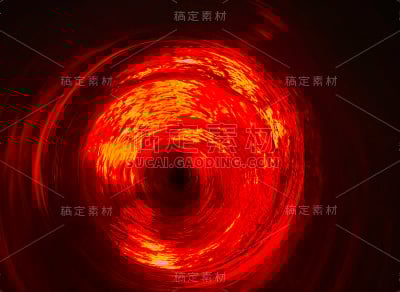 被照亮的水旋风在一个玻璃漏斗