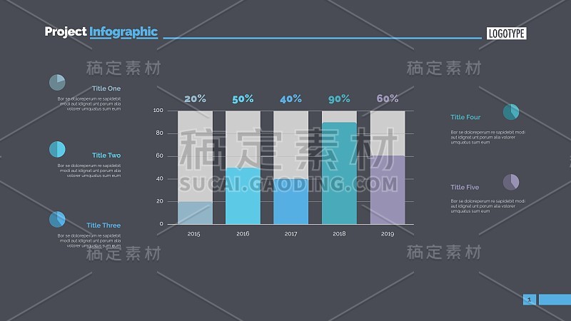 业务统计图表幻灯片模板