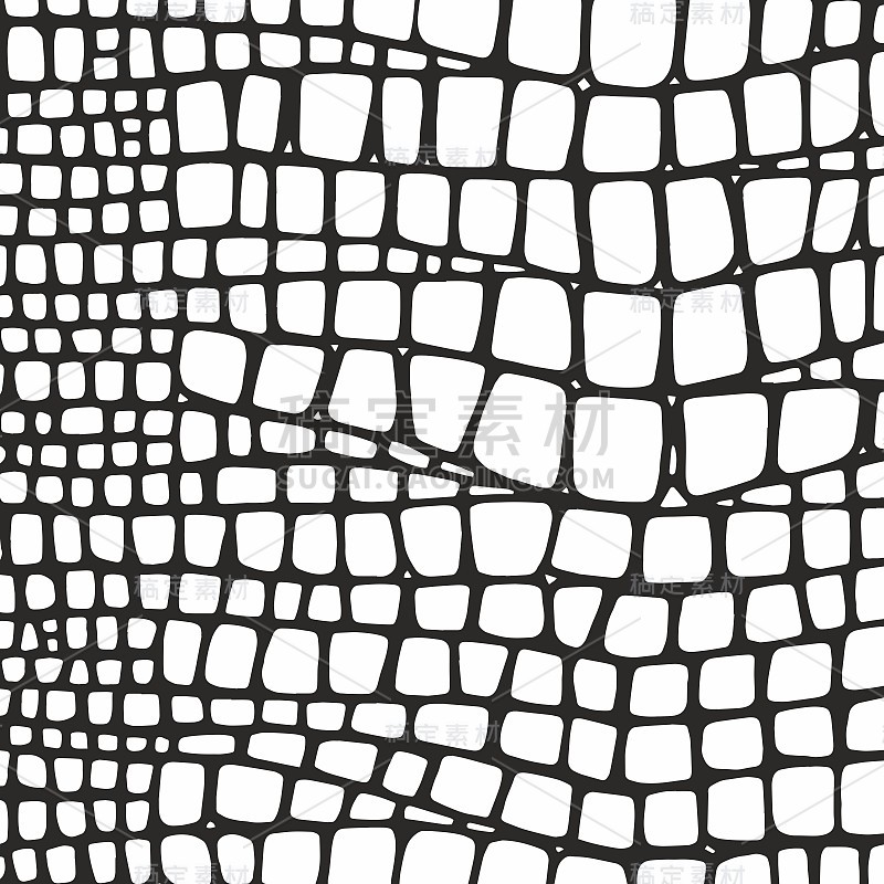 Snake skin. Black and white texture.