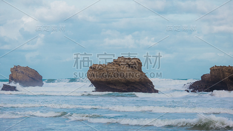 法国风景海滩海洋