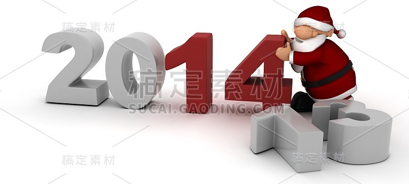 圣诞老人迎接新的一年
