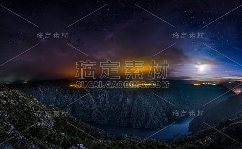 里贝拉萨克拉峡谷的夜景摄影