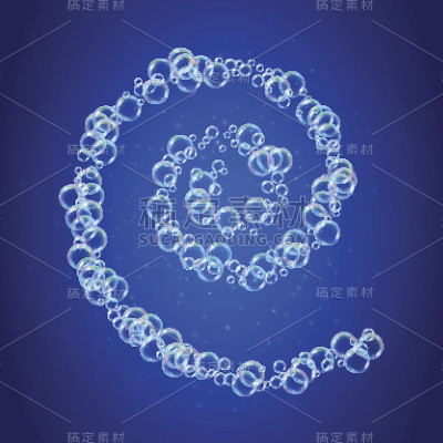 洗发水泡沫与彩色逼真的泡沫