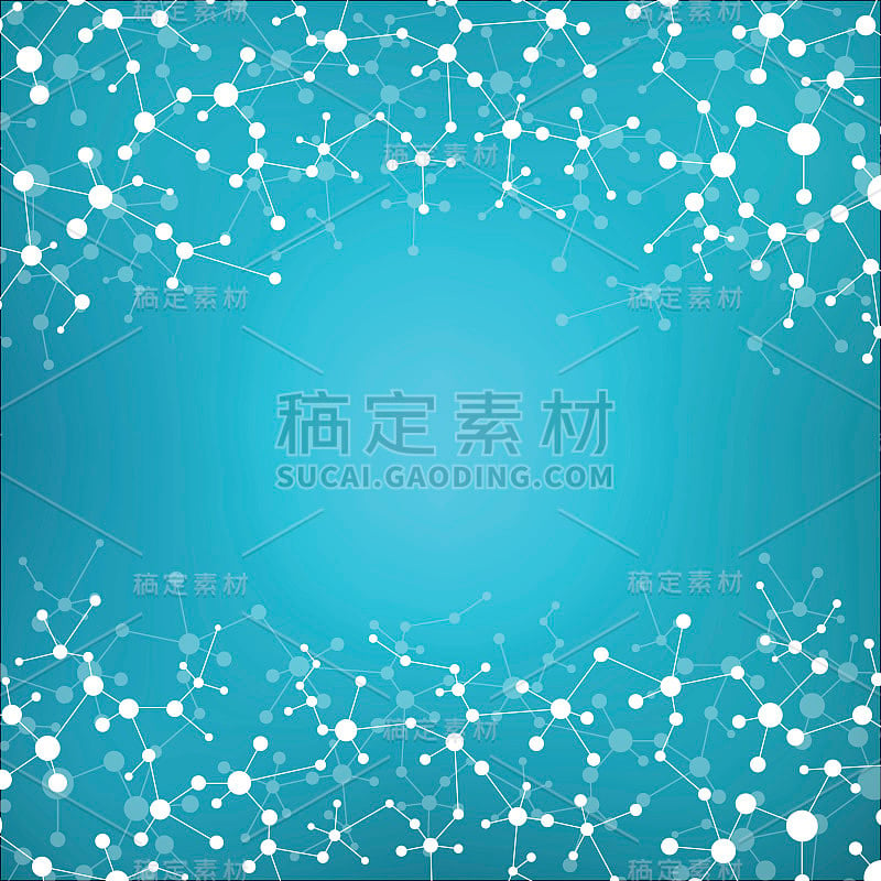 DNA和神经元的结构分子。抽象的背景。医学科学