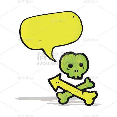 会说话的骷髅和交叉的骨头符号