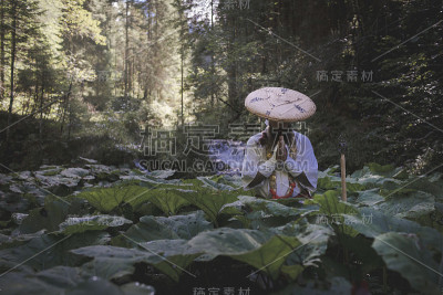 欧洲修根道和尚徒步旅行在奥地利山脉，奥地利，Ötscher