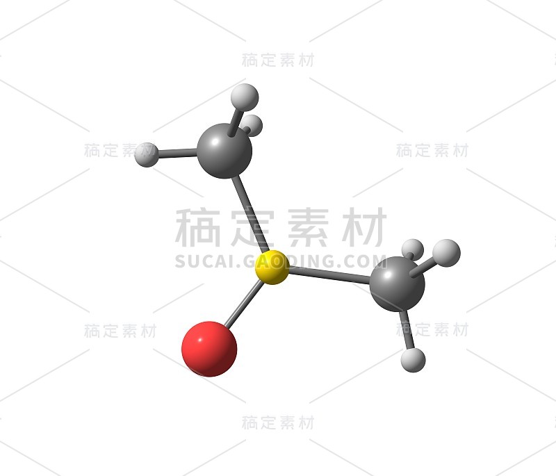 二甲基亚砜分子孤立在白色上