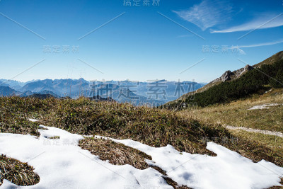从Nebelhorn /Bavaria观看Hoher Ifen