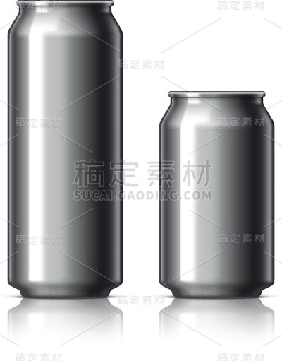 黑色闪亮铝罐
