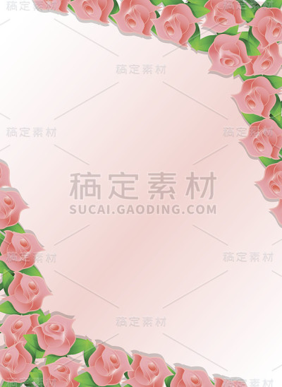 粉色花朵插图设计
