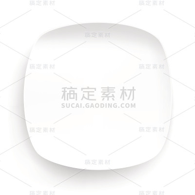 盘中圆形的白色背景物体食物，矢量插图