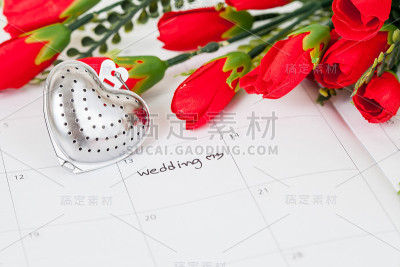 提醒日历上的婚礼日期