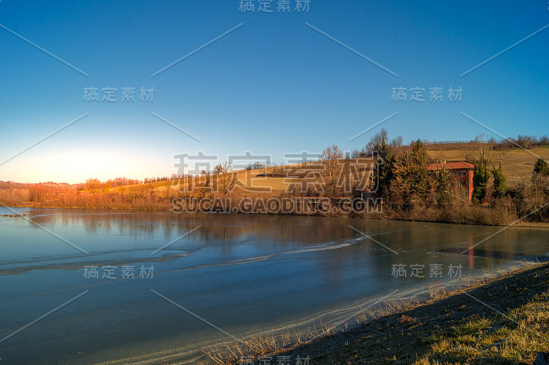 乡村景观，都灵山的全景