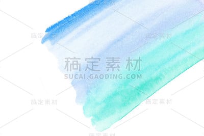 蓝色水彩背景作为纹理或背景。蓝绿色或蓝绿色水彩斑点