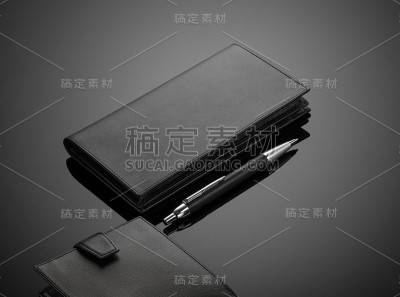 黑色背景的男士钱包