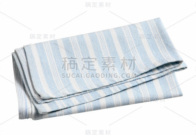 棉质餐巾孤立在白色背景上