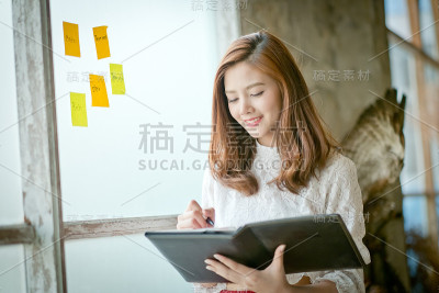 商业女士思考的想法