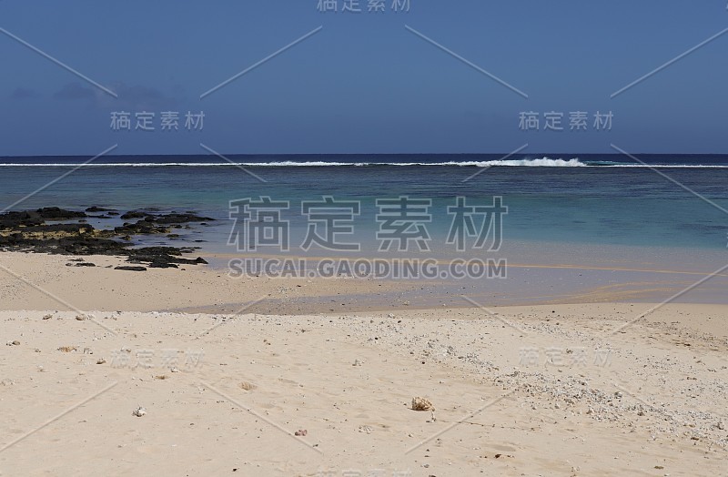 在毛里求斯，印度洋，非洲圣费利克斯海滩的海景