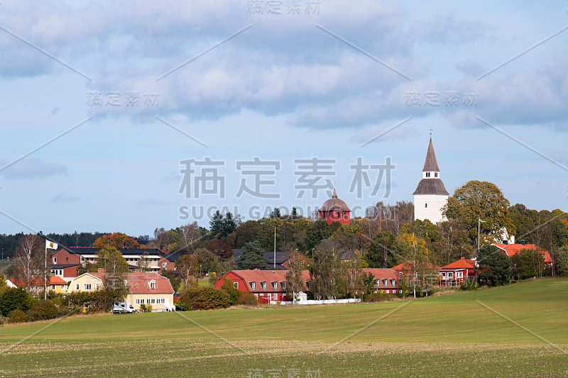 远处是乡村风光