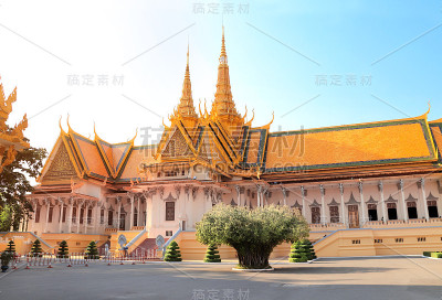 玉佛寺，皇家宫殿，金边，柬埔寨