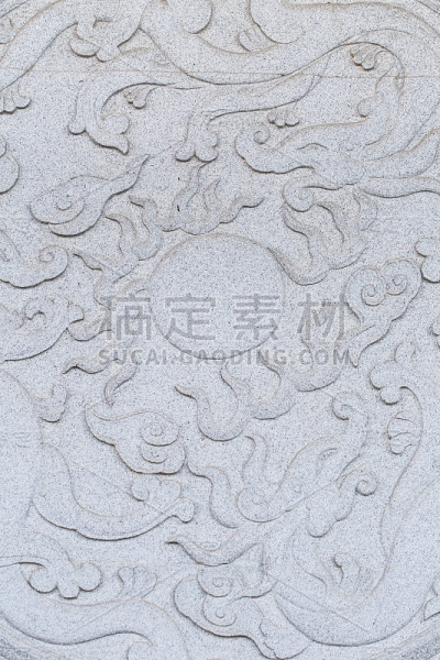 中国风格的石雕背景。