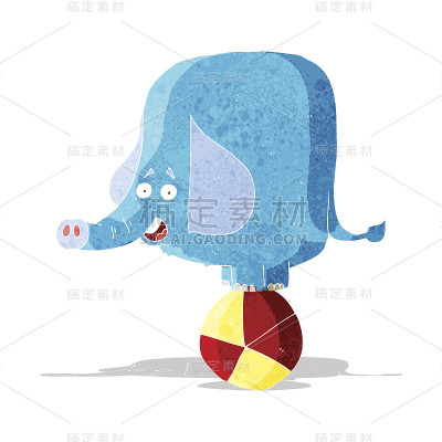 卡通马戏团的大象