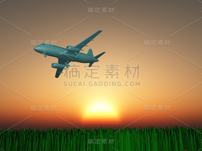 飞机在飞行中