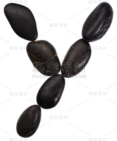 字母的石头。字母Y