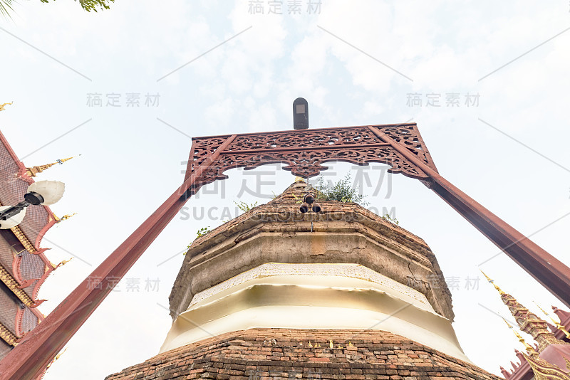 清迈市的一座佛教寺庙。泰国。2020年2月22日