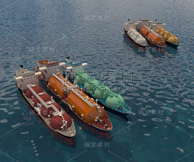 油船上的浮动储存器。3 d渲染