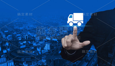 卡车送货服务概念